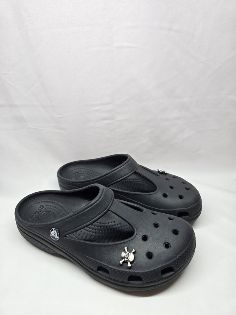 Crocs Candace Clog T Bar Black Slip On Mary Jane Comfort Shoes Women’s 7